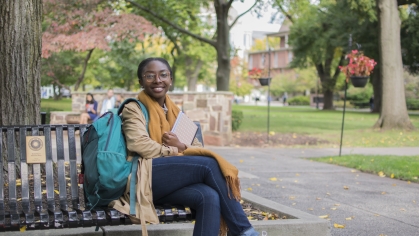 Student on Bench