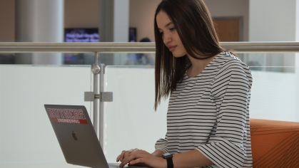Student and Laptop