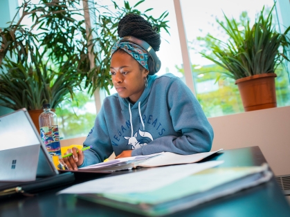 Student at Computer