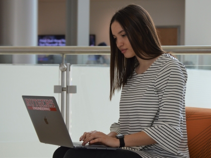 Student and Laptop